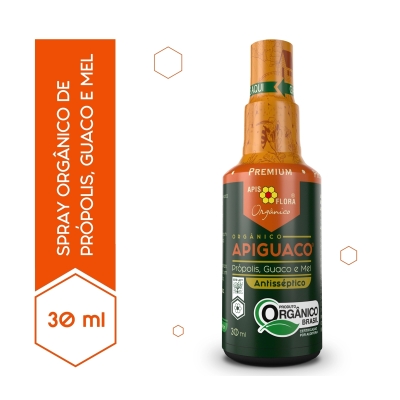 Spray para Garganta Apis Flora Apiguaco Orgnânico Própolis, Guaco e Mel 30ml