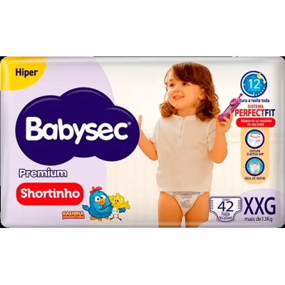 Fralda Shortinho Babysec Premium Hiper XXG 42 Unidades