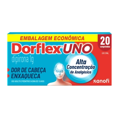 Dorflex UNO Dipirona 1g 20 Comprimidos