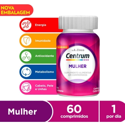 Centrum Mulher de A a Zinco 60 comprimidos