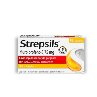 Pastilhas para Garganta Strepsils Mel e Limão 16 Unidades