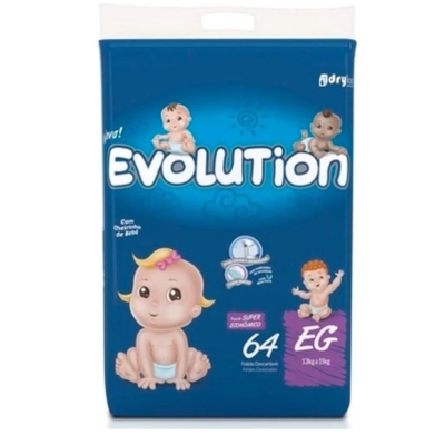 Fralda Evolution Super Economico XG 64 Unidades
