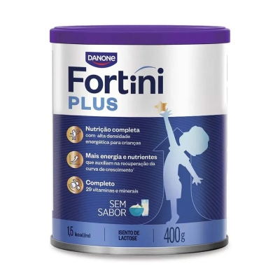 Fórmula Infantil Fortini Plus Sem Lactose Danone 3 a 10 anos 400g