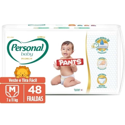 Fralda Personal Baby Premium Pants Mega M 48 Unidades 