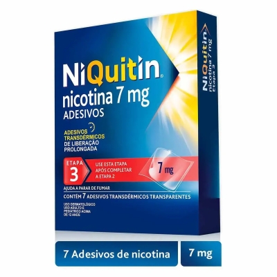 NiQuitin 7mg Adesivos para Parar de Fumar 7 Unidades