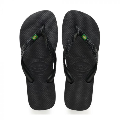 Sandália Havaianas Brasil Listra Preta 43/44 1 Par