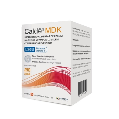 Cálcio Caldê MDK 2000UI 60 Comprimidos