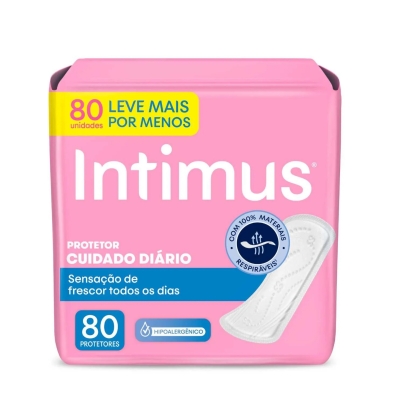 Protetor Diário Intimus Cuidado Diário com 80 Unidades