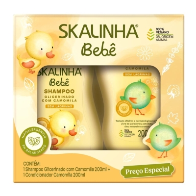 Kit skalinha bebe sh+cond 200ml camomila
