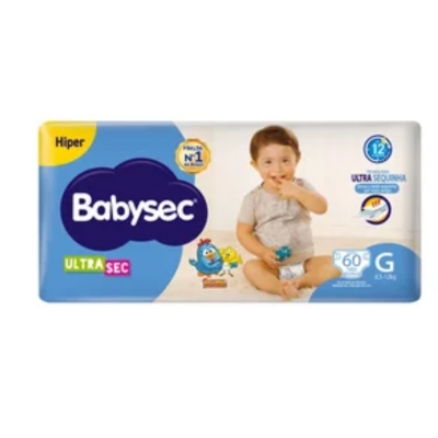 Fralda Babysec Galinha Pintadinha Ultrasec Hiper G 60 Unidade 