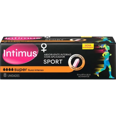 Absorvente Interno Intimus Sport Super com Aplicador 8 Unidades