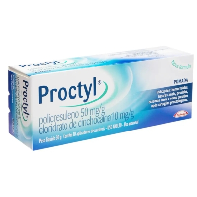 Proctyl 50mg Pomada 30g + 10 aplicadores