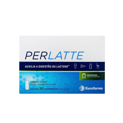 Suplemento de Lactase Perlatte 9000 FCC 30 Comprimidos