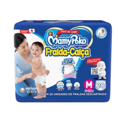 Fralda Mamypoko Calca Jumbo M 20 Unidades Azul