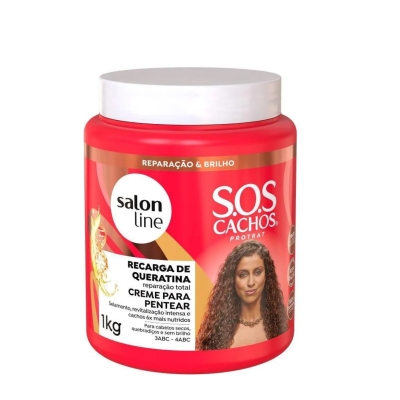 Creme Para Pentear Salon Line Recarga Queratina 1kg