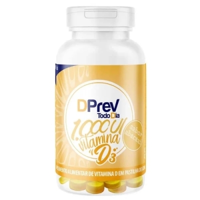 Vitamina D 1.000UI DPrev Todo Dia Abacaxi 30 Gomas Mastigáveis