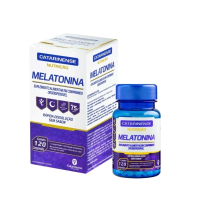 Suplemento Alimentar Melatonina Catarinense 0,21mg Nutrição 120 Comprimidos