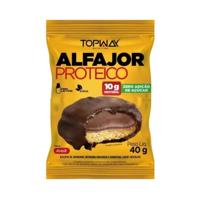 Alfajor Proteico 10g de proteína 40G Sabor Avelã - Topway