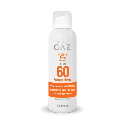 Protetor Solar OAZ Rosto e Corpo FPS 60 Aerossol 200ml
