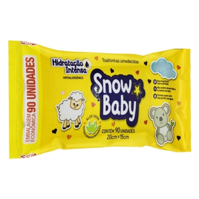 Toalha umed snowbaby hidr.inte 90un