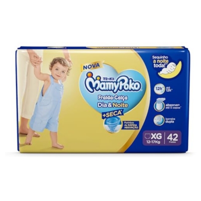 Fralda Mamypoko Calca Dia/Noite Hiper XG 42 Unidades