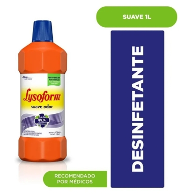 Desinfetante Uso Geral Suave Odor Lysoform Frasco 1L