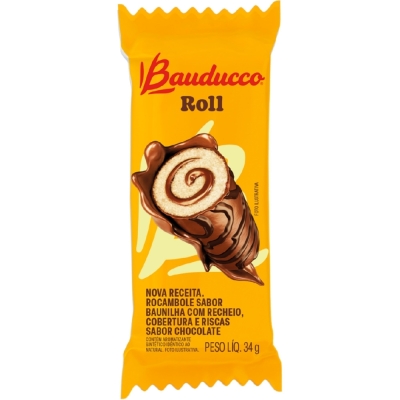 Bolinho Bauducco Roll Cake Chocolate 34g