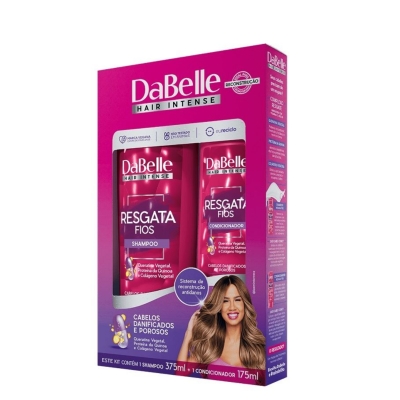 Kit Dabelle Resgata Fios Shampoo 375ml E Condicionador 175ml