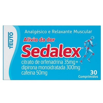 Sedalex Dipirona + Orfenadrina + Cafeína 30 Comprimidos