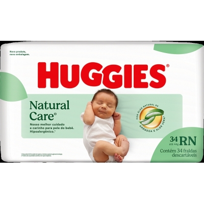 Fr huggies natural care mega rn 34 un