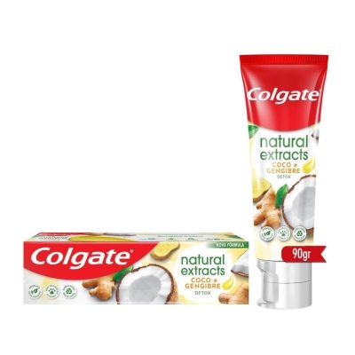 Creme Dental Colgate Natural Extracts Detox Coco E Gengibre 90g
