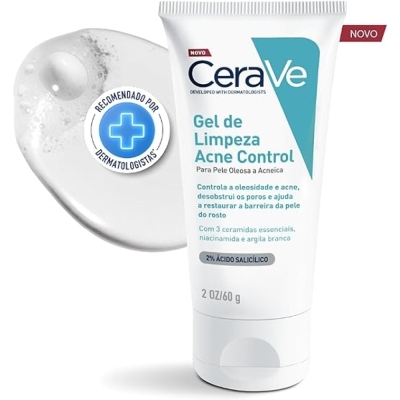 Cerave gel limpeza acne control 60g 