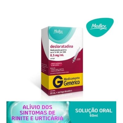 Desloratadina 0,5mg/ml Xarope 60ml Genérico Medley