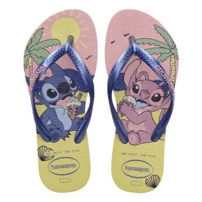 Sandália Havaianas Kids Slim Disney Buttercream 29/30 Stitch Coleção 1 Par