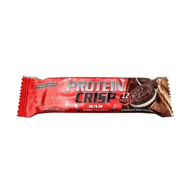 Barra de Proteína Crisp Bar Whey Protein Integralmedica Cookies and Cream 45g