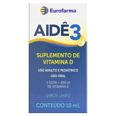 Vitamina D Aidê 3 Limão Gotas 10ml