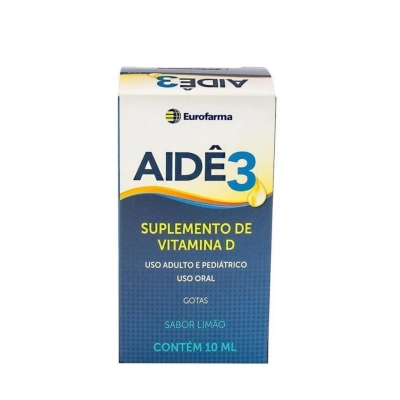 Vitamina D Aidê 3 Limão Gotas 10ml