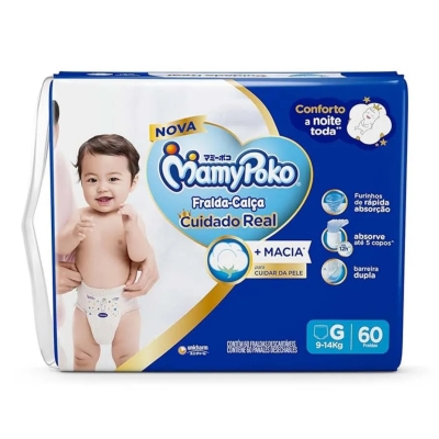 Fralda Mamypoko Calca Hiper Mega G 60 Unidades