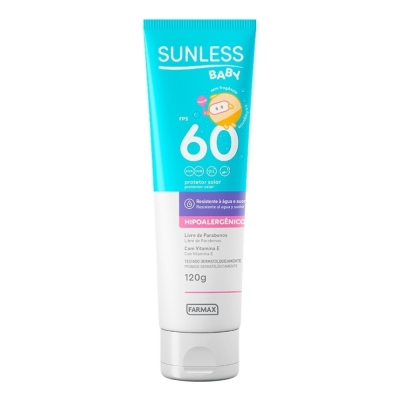Protetor solar sunless baby fps 60 120g 