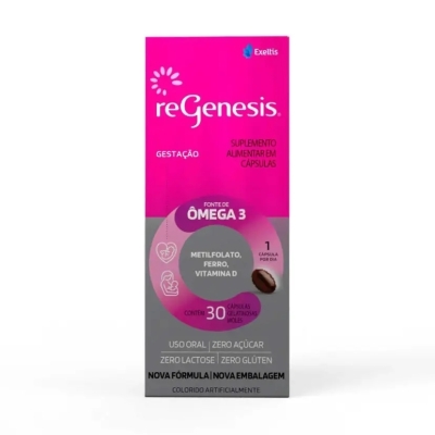 Polivitamínico ReGenesis Ômega 3 DHA para Gestantes 30 Cápsulas