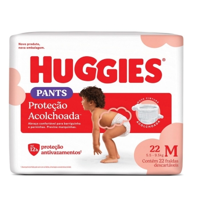 Fralda Huggies Roupinha Supreme Care Jumbo M 22 Unidades 
