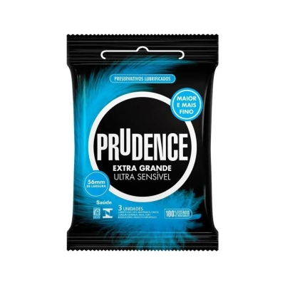 Preservativo Prudence Extra Grande Ultra Sensível 3 Unidades
