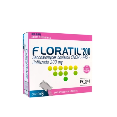 Probiótico Floratil 200mg 6 envelopes de 1g