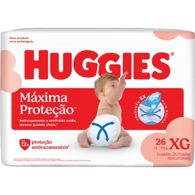 Fralda Huggies Máxima Proteção XG 26 Unidades