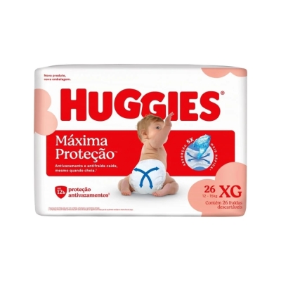 Fralda Huggies Máxima Proteção XG 26 Unidades