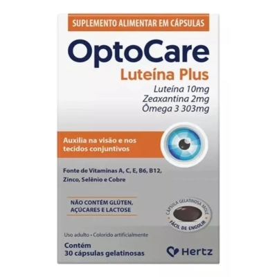 Suplemento Optocare Luteína Plus Visão Ômega 3 Zinco 30 Cápsulas