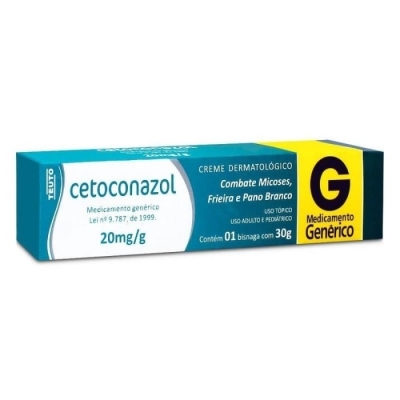 Cetoconazol 20mg/g Creme Dermatológico 30g Genérico Teuto