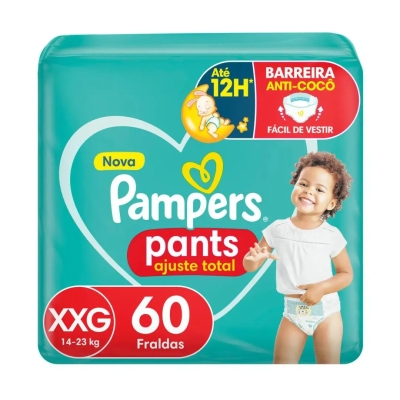 Fralda Pampers Pants Ajuste Total XXG 60 Unidades