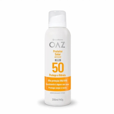 Protetor Solar OAZ Rosto e Corpo FPS 50 Aerossol 200ml