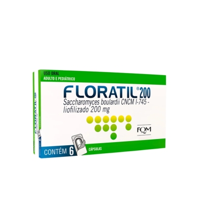 Probiótico Floratil 200mg 6 Cápsulas